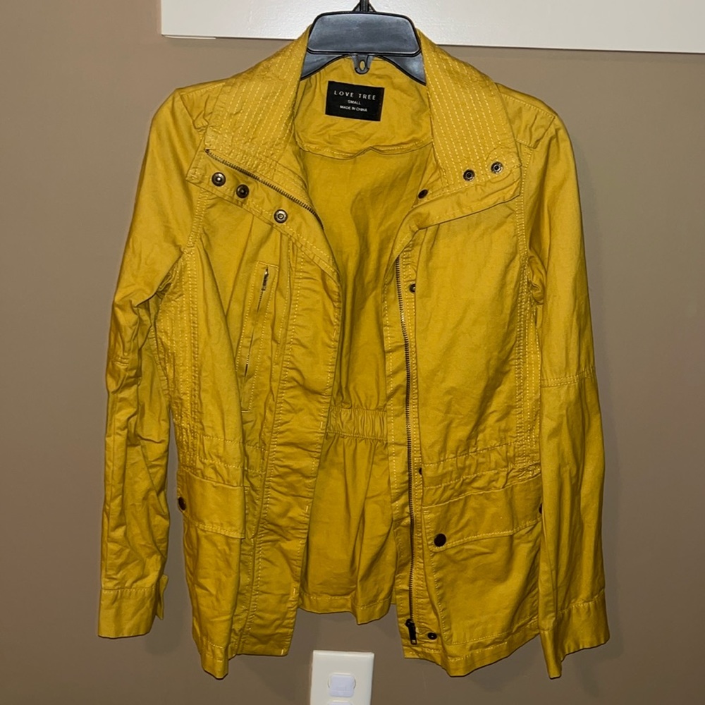 Mustard womens utility cute jacket